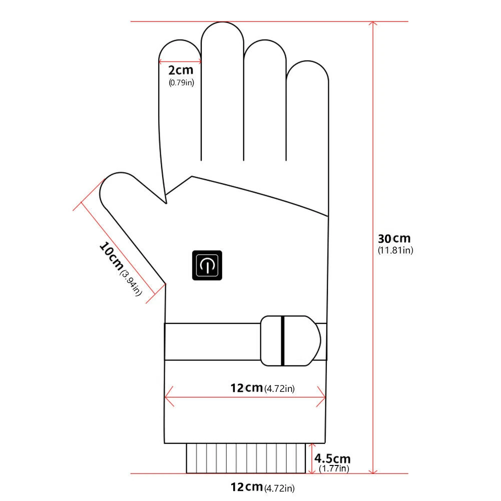 (image for) TENGOO Winter Heated Gloves Motorcycle Waterproof Gloves Heated Heating Warm Work Gloves Thermal Heated Outdoors Cycling Ski Gloves Battery Heated Gloves